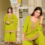 3 Piece Party Wear Suit – Stylish & Elegant