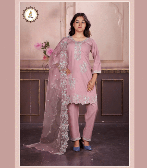 Girls Party Wear Suit – Stylish Embroidered Festive Outfit