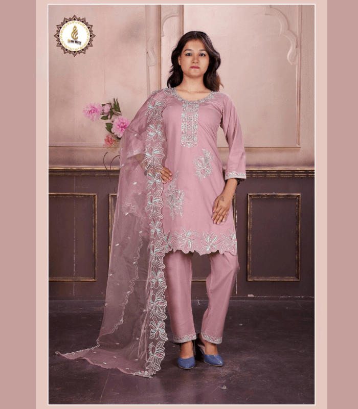 Girls Party Wear Suit – Stylish Embroidered Festive Outfit