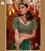 Premium Quality Green Embroidered Lehenga Choli with Dupatta - Image 2