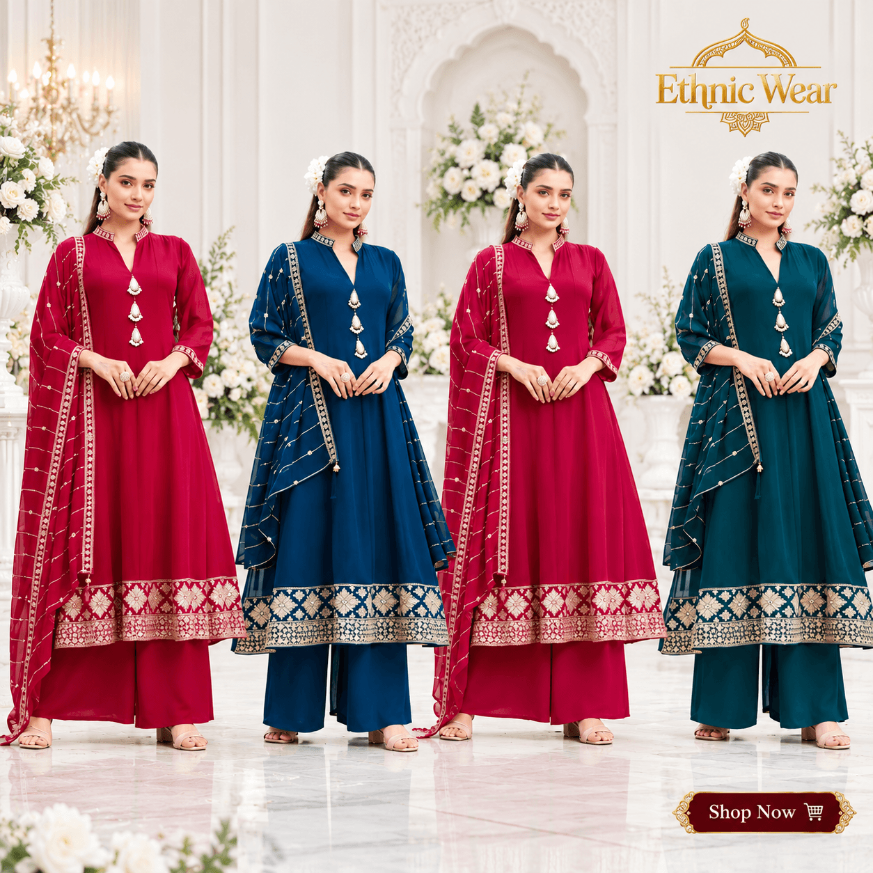 Elegant Ethnic Wear Collection Advertisement