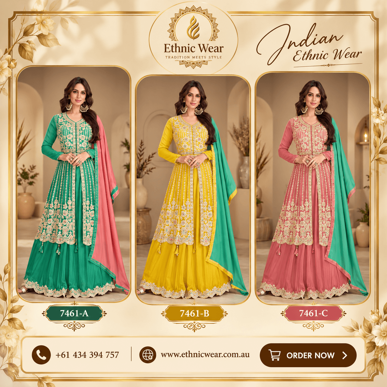 Elegant Ethnic Wear Collection Poster