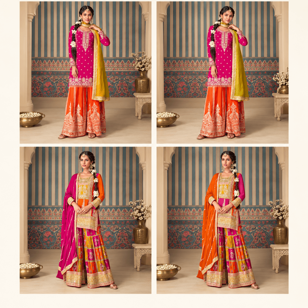 Elegant Indian Fashion Quartet