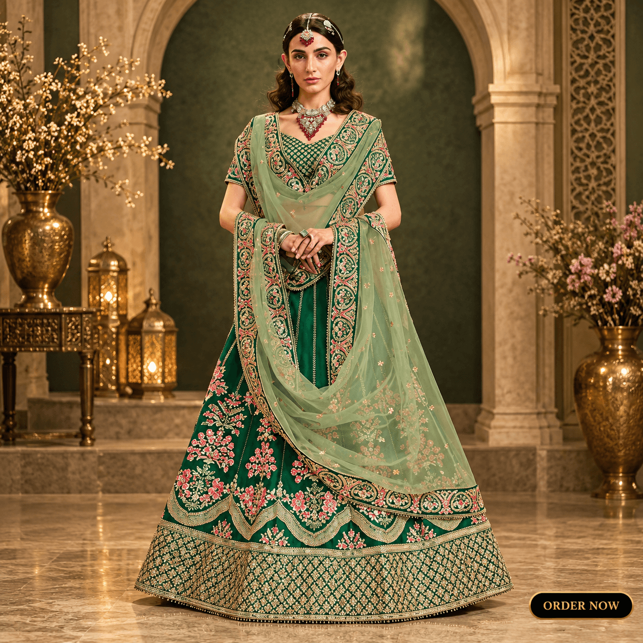 Emerald Heritage Couture Portrait