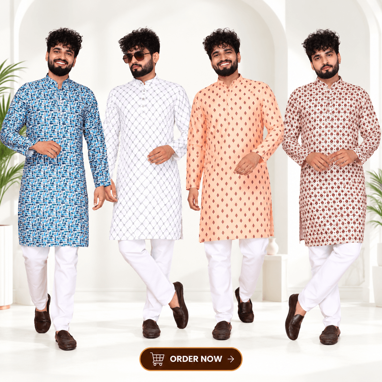 Four Kurta Styles in Studio