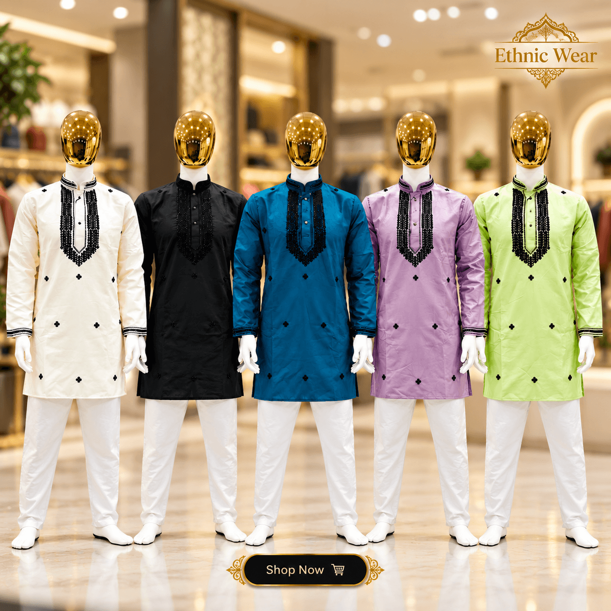 Golden Mannequins in Ethnic Wear