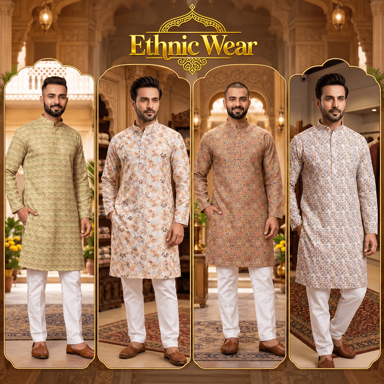 Golden Mughal Ethnic Wear Collection