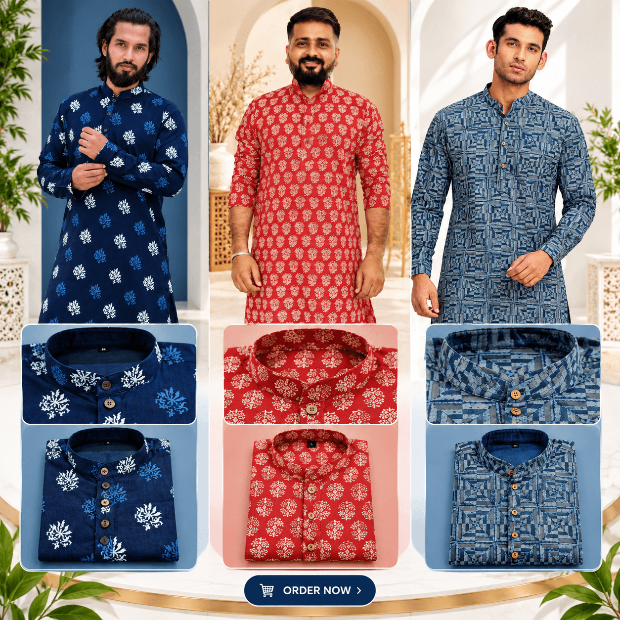 Modern Three-Panel Kurta Collection